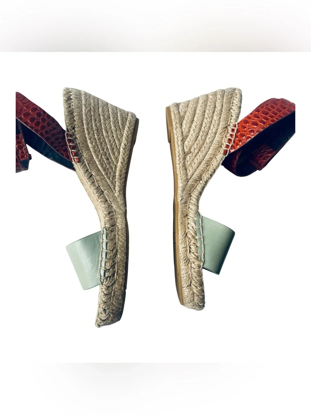 👠 Tory Burch BWOT Delaney Wedge Espadrille Sandals 7.5
